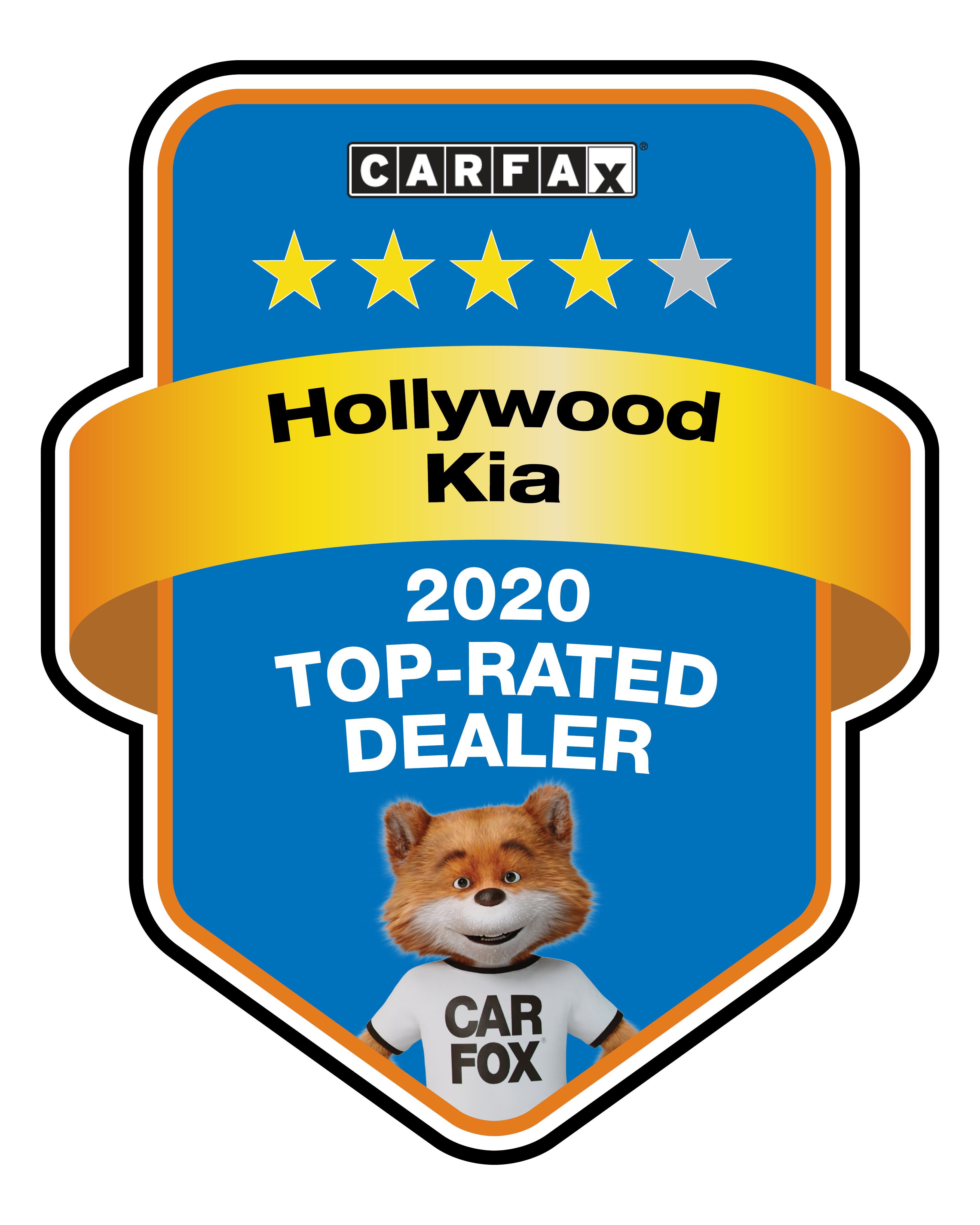 Hollywood Kia named CARFAX Top-Rated Dealer